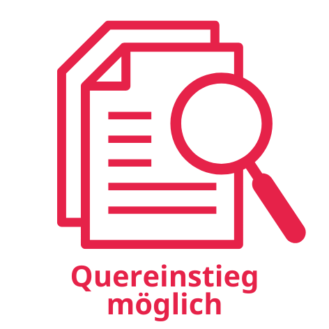 Icon mit Aussage "Quereinstieg möglich"