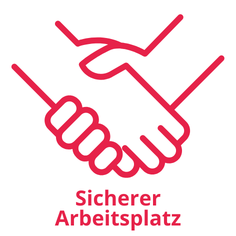 Symbol Icon Sicherer Arbeitsplatz: Handschlag